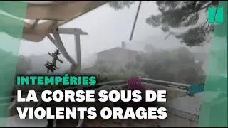 De la Corse à Marseille, les images des violents orages en Méditerranée