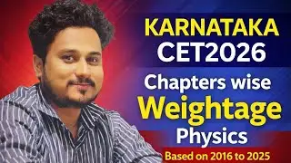 Karnataka CET 2026 Physics Important Chapters and topics