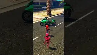 Chintu kalu and pintu theft sem bike #gta5 #shorts #shortsfeed #gta #ironman #hulk #spiderman