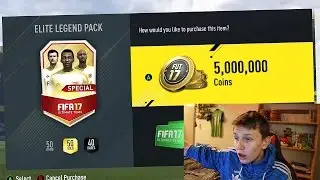 *NEVER SEEN BEFORE* 5 MILLION COIN PACK!!! - (FIFA 17 Pack Opening)