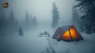 Camping During a Blizzard ┇ Blizzard Sounds for Deep Sleep,  Relaxation & Insomnia