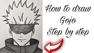 How to Draw Gojo | Easy Step-by-Step Drawing Tutorial #gojodrawing 