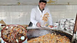 250 kg plov street food #asmr  pilaf... big food