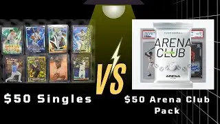 $50 Arena Club Slab Pack VS. $50 Card Show Singles, Which one has better value?!?
