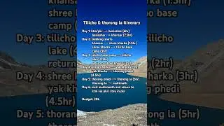 Tilicho lake & thorong la itinerary. #tilicho #trekking #manang #thorong la #nepal #muktinath