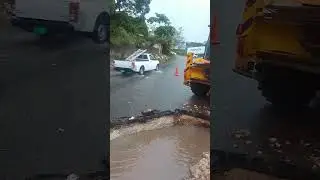 Red hills road.  repairing a damage pipe