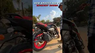 2025 tvs apache rtr 160 4v with usd exhaust sound|#shorts #apachertr1604vbs6