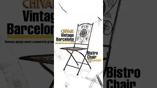 Vintage Barcelona Bistro Folding Chair &ndash; Perfect for Events, Rentals & Restaurants