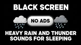 Rain on Car Sound for Sleeping BLACK SCREEN | Sleep and Relaxation - Dark Screen - Nature Sounds