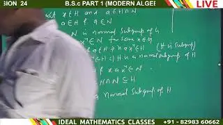 B.S.c PART 1 (MODERN ALGEBRA)  SESSION  24