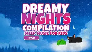 1 Hour Sleep Music for Kids | Dreamy Nights with Piper and Ziggy