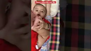 She is trying to sucking her feet toe #cutebaby #viral #trending #youtubeshorts #funny