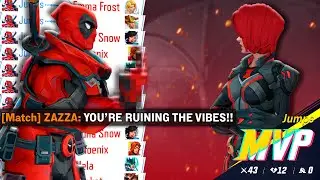 THERE WAS A ZAZZA IN THE ENEMY TEAM SO THE RANK 1 DPS DEADPOOL DESTROYED HER!!!