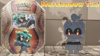Жестяная коробка Pokemon Mysterious Powers! Открытие жестяной коробки Marshadow GX!