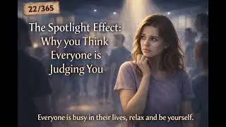 🌱 22/365 - The Spotlight effect: Ever thought everyone is judging you? 