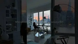 Manhattan sunset from my NYC apartment #nyc #home #sunset