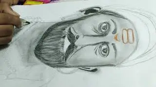 | chaava film movie pencil sketch drawing portrait | portrait Shivaji   Kushal art draw painting ##