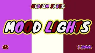 Relaxing Color Changing Screen- Purple vs Off White vs Velvet [Mood Lights- Medium Speed- 1 Hour].