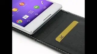 PDair Deluxe Leather Case for Sony Xperia T2 Ultra Dual D5322 - Flip Top Type (Black)