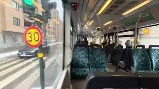 *EPIC VOITH* 7450 on line 57 from Östermalms IP to Nybroplan