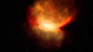 Artist&rsquo;s impression of two white dwarf stars merging and creating a Type Ia supernova