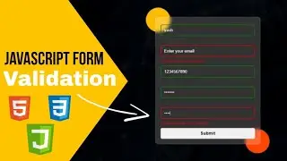 Javascript Real Time Form Validation | Html, Css And Javascript @ApnaCollegeOfficial