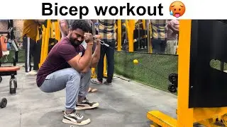 Bicep workout with heavy weight 🥵 | Natural beast big bicep 💪🏻 #vlog