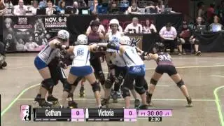 2015 WFTDA Champs - D1 Game 10:  Gotham Girls Roller Derby v Victorian Roller Derby League