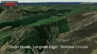 Dodd Wood - Longside Edge - Skiddaw Circular  ∆ hiking trails ∆ 3d-trail.com/england/