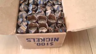 Treasure Hunting $100 Box of Customer Wrapped Nickel Rolls - Coin Roll Hunting