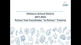 School Test Coordinator  In-PersonTraining 1/5/2022