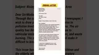 Formal letter | Letter to Editor #shorts #youtubeshorts #english
