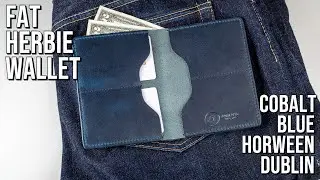 Ashland Leather Fat Herbie Leather Wallet- Horween Blue Dublin