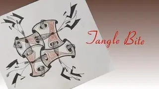Tangle Bite A Feast of Fragment // Zentangle Pattern// Tangle Art