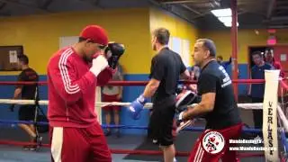 Grigory Drozd and Odlanier Solis training with Pedro Diaz - Feb 2014