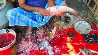 fish cutting videos / bengali style fish cutting /fish cutting in a fish market /fish cutting skills