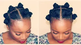 HOW TO | EASIEST BANTU KNOTS SHORT NATURAL HAIR TWA  | Tondie Phophi