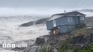 Houses washed into sea as Storm Fiona batters Canada - BBC News