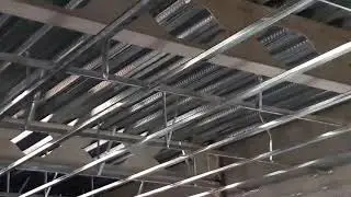 Castlated composite beam floor system 36 feet wide #peb
