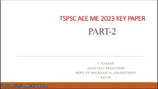 TSPSC AEE ME 2023 KEY PAPER part 2