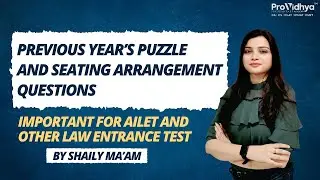 Previous Year's Seating Arrangement & Puzzle Questions | AILET, OLET & Other Law Entrance Exams