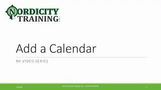 Add a Holiday Calendar to a Niagara (N4) Station