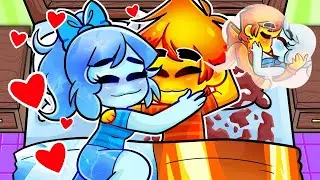 CHICO DE FUEGO Y CHICA DE HIELO DUERMEN JUNTOS EN MINECRAFT 😳💖🔥 AMOR PROHIBIDO EN MINECRAFT ROLEPLAY