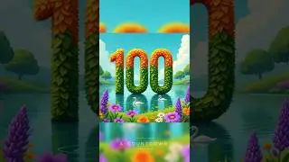 Countdown 100&rarr;00 in vibrant nature with swans, colorful leaves, and blooming wildflowers! #100to0