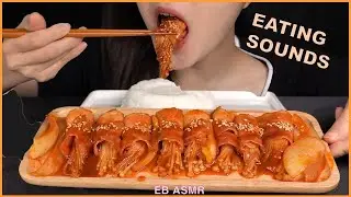 ASMR SPICY BACONROLL ENOKI MUSHROOM(๑❛ڡ❛๑)｜불닭소스 팽이버섯 베이컨롤｜MUKBANG NO TALKING EATING SOUNDS