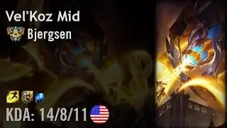 Vel'Koz Mid vs Cassiopeia - Bjergsen - NA Challenger Patch 6.14