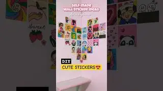 🌈DIY Cute Sticker Ideas | Cute Drawings | Wall Stickers | Wall Decor |@tinkerartist  #wallstickers