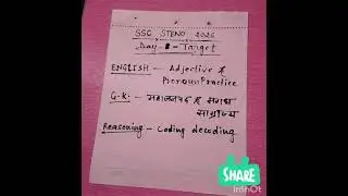 Ssc steno 2026 daily target series #day 8 target