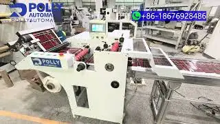 Automatic sheeting with slitting SHR370, label finishing machine,Max speed 300 cuts/m,pollyautomatic