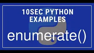 10sec Python Examples  enumerate() Built in Function by Code Recipe